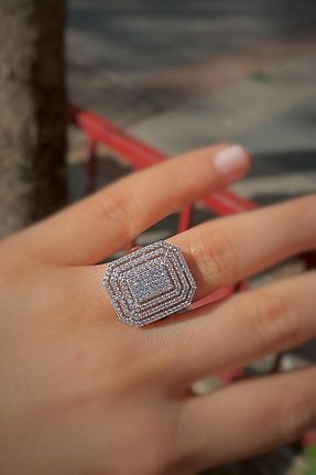 انگشتر نقره زنانه زیرکن Erer Gümüş - کد 868906009