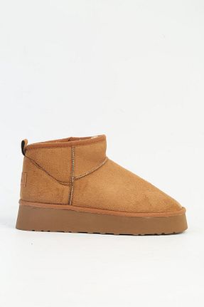 بوت / نیم بوت قهوه ای زنانه پاشنه تخت Benetton - کد 868900365