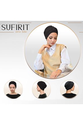 روسری مشکی پنبه پلی استر Sufirit - کد 868916010