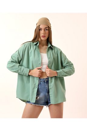 پیراهن سبز زنانه اورسایز LECTUEL - کد 868938574