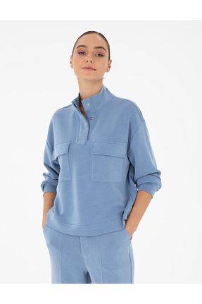 سوئیشرت آبی زنانه ساده Pierre Cardin - کد 868932996