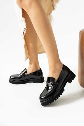کفش کژوال مشکی زنانه چرم خالص Lion shoes - کد 868934340