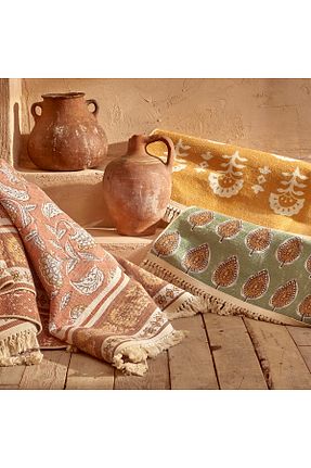 گلیم سبز پنبه ای Bella Maison - کد 868946591