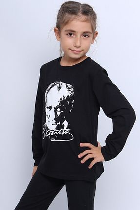 تیشرت مشکی بچه گانه یقه دوچرخه HÇM - کد 869574085