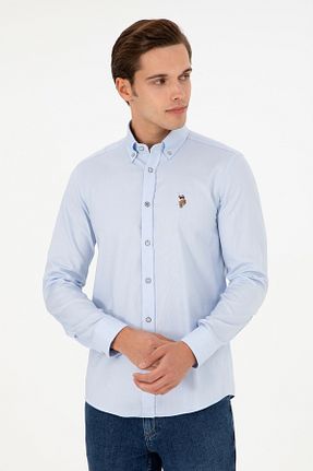 پیراهن آبی مردانه یقه پیراهنی U.S. Polo Assn. - کد 868971611