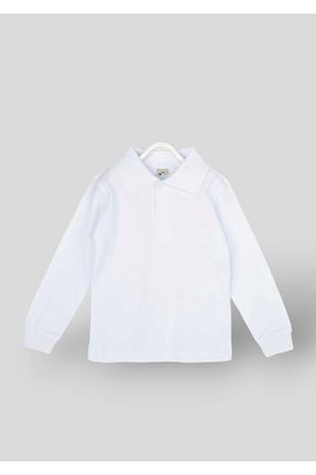 تیشرت سفید بچه گانه یقه پولو DUDO GİYİM - کد 171259074