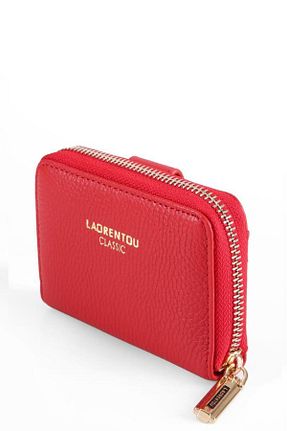 کیف پول قرمز زنانه سایز متوسط Laorentou - کد 868981816