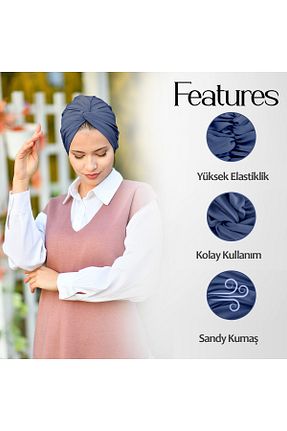 روسری سرمه ای پلی استر Sufirit - کد 868979353