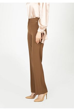 شلوار پارچه ای قهوه ای زنانه بلند G-Line - کد 869583962