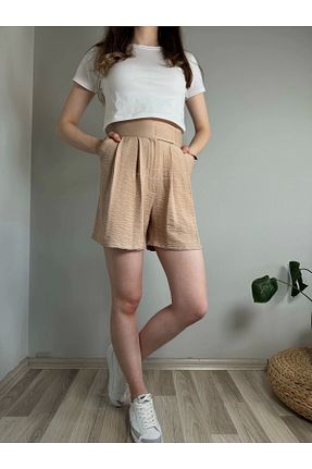 شلوار قهوه ای زنانه کتان Hazel - کد 737188386