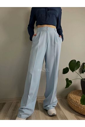 شلوار آبی زنانه بافتنی Hazel - کد 727785890