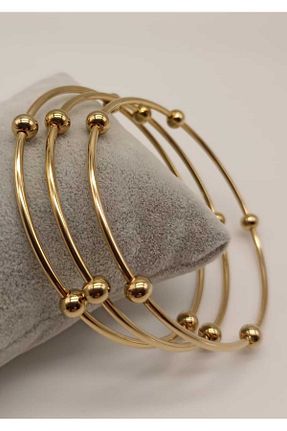 دستبند استیل (فولاد) طلائی زنانه استیل (فولاد) TLSMACCESORIES - کد 869020892