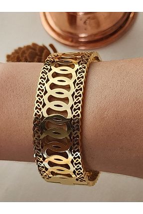 دستبند استیل (فولاد) طلائی زنانه استیل (فولاد) ZÜLİSCH - کد 744570708