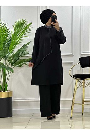 ست بالاتنه و پائین تنه مشکی زنانه تریکو masalabiyem - کد 869039440