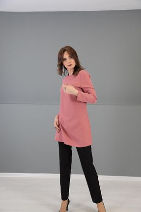 تونیک حجاب صورتی زنانه ویسکون ÖNDER ÖZSOY - کد 465138857
