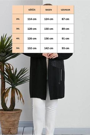 رویه سایز بزرگ مشکی زنانه ویسکون FOR ESRA BIG TREND - کد 869068846