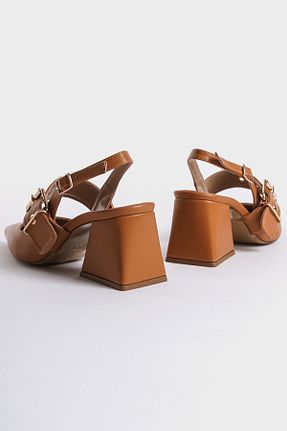 کفش پاشنه بلند کلاسیک قهوه ای زنانه چرم مصنوعی Capone Outfitters - کد 801123251