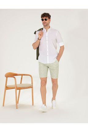 شلوارک و برمودا خاکی مردانه اسلیم Pierre Cardin - کد 830640371