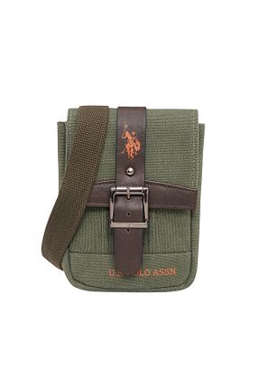 کیف دوشی خاکی زنانه چرم خالص U.S. Polo Assn. - کد 839310406
