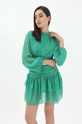 لباس سبز زنانه شیفون VAPUR - کد 286108753