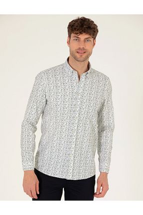 پیراهن خاکی مردانه اسلیم فیت Pierre Cardin - کد 828877521