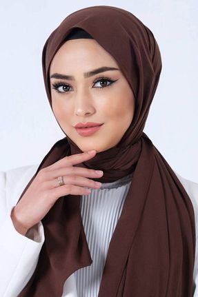شال قهوه ای زنانه haremscarfs - کد 869126064