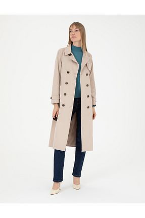 ترنچکت بژ زنانه آستر دار Pierre Cardin - کد 857251571