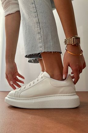 کفش اسنیکر سفید زنانه بند دار Mupa Shoes - کد 786094639