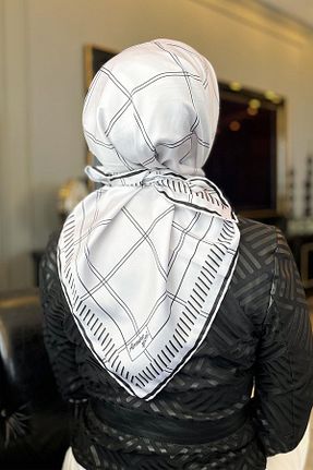 روسری سفید پلی استر Armine - کد 832317855