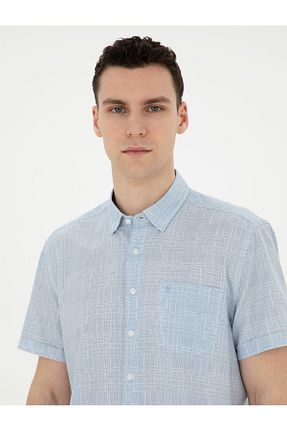 پیراهن آبی مردانه رگولار Pierre Cardin - کد 827848145