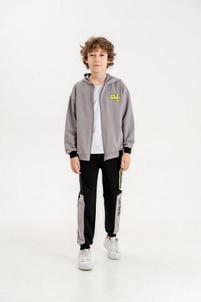 ست بالاتنه و پائین تنه طوسی بچه گانه بافت Mışıl Kids - کد 801838681