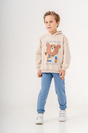 ست بالاتنه و پائین تنه آبی بچه گانه بافت Mışıl Kids - کد 849924415