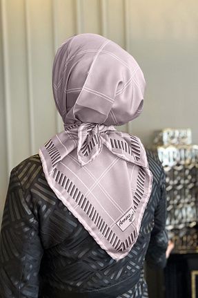 روسری قهوه ای پلی استر Armine - کد 832317642
