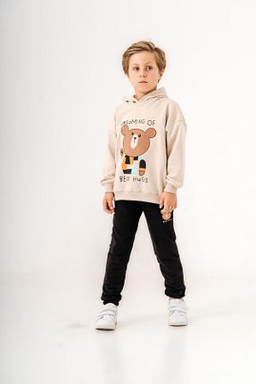 ست بالاتنه و پائین تنه مشکی بچه گانه بافت Mışıl Kids - کد 849924288