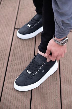 کفش اسنیکر مشکی مردانه بند دار L.A Polo - کد 517283037