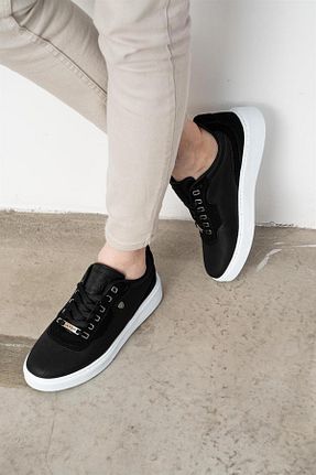 کفش اسنیکر مشکی مردانه بند دار L.A Polo - کد 648927928