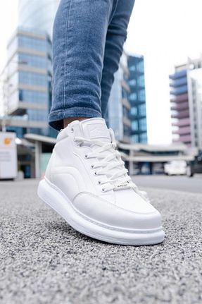 کفش اسنیکر سفید مردانه بند دار L.A Polo - کد 655264743