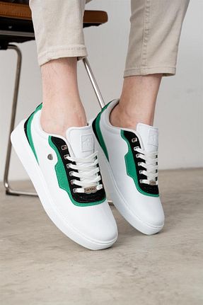 کفش اسنیکر سفید مردانه بند دار L.A Polo - کد 648938274