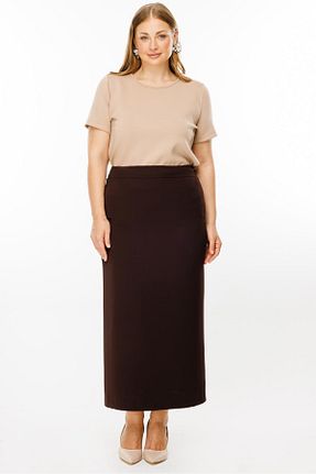 دامن قهوه ای زنانه Kalem Moda İlgi - کد 869196080