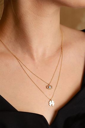 گردنبند طلا بژ زنانه 14 عیار GÜLENLER ALTIN - کد 635578376