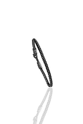 دستبند نقره مشکی مردانه 925 عیار Söğütlü Silver - کد 869195700