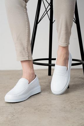 کفش اسنیکر سفید مردانه بند دار L.A Polo - کد 675688645