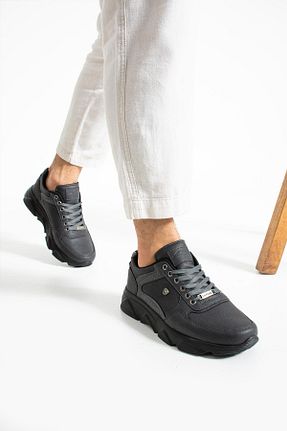 کفش اسنیکر طوسی مردانه بند دار L.A Polo - کد 835893889