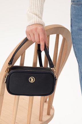کیف دوشی سرمه ای زنانه چرم مصنوعی U.S. Polo Assn. - کد 869202405