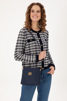 کیف دوشی سرمه ای زنانه چرم مصنوعی U.S. Polo Assn. - کد 869202714
