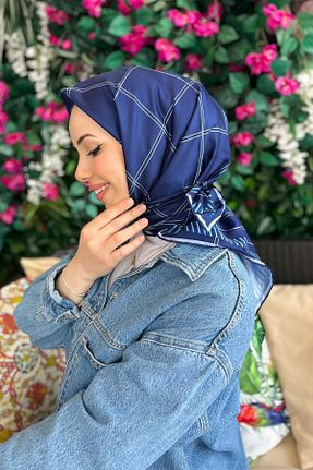 روسری سرمه ای پلی استر Armine - کد 832317643