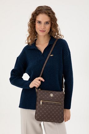 کیف دوشی قهوه ای زنانه چرم مصنوعی U.S. Polo Assn. - کد 869204185