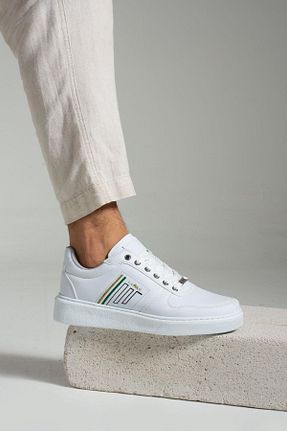 کفش اسنیکر سفید مردانه بند دار L.A Polo - کد 775778390