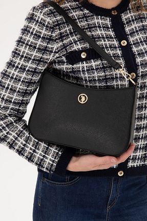 کیف دوشی مشکی زنانه چرم مصنوعی U.S. Polo Assn. - کد 869202444