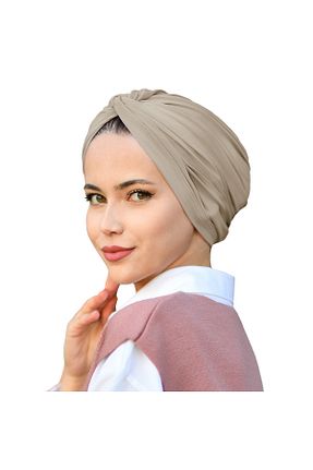 روسری بژ پلی استر Sufirit - کد 869202503